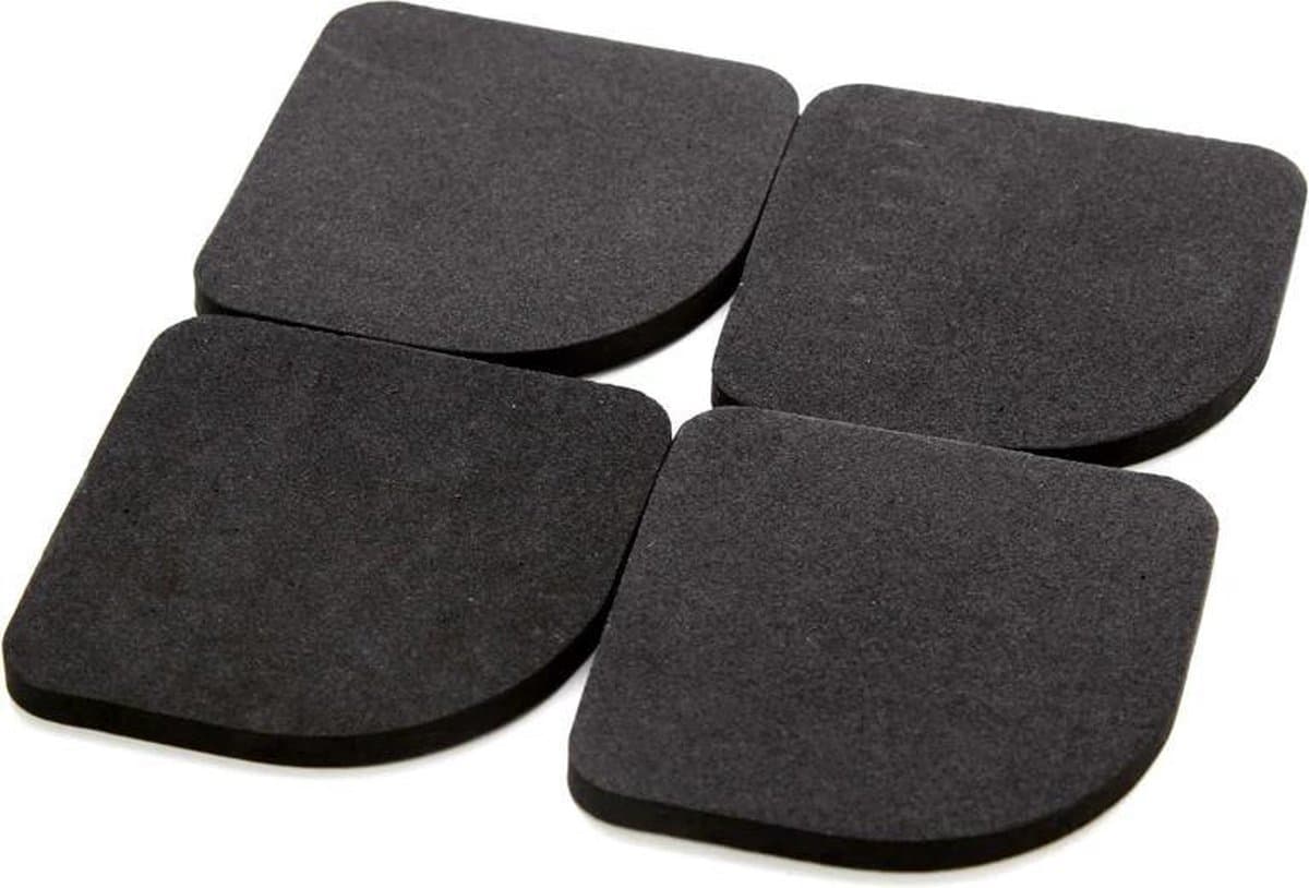 4 STUKS - Slip matjes voor de wasmachine, droger, koelkast, kast of ander apparatuur - Anti slip - Trillingsdempers - Geluiddempers - Anti slip pads - Anti tril mat wasmachine of droger - Voetjes rubber - Meubelonderzetters — afbeelding 1