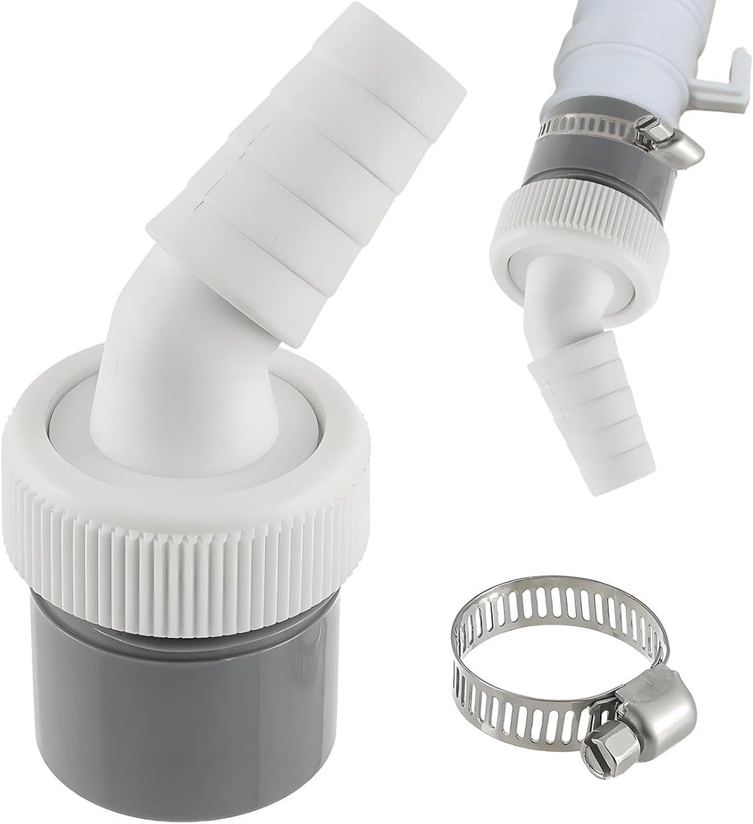 Afvoerslang Adapter voor Wasmachine en Vaatwasser - Universele Aansluiting met Klem — afbeelding 1