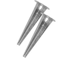 Kotarbau - Grondanker voor Tuinlampen - Rond 115 mm - Set van 2 Stuks - Verzinkt Staal — afbeelding 1