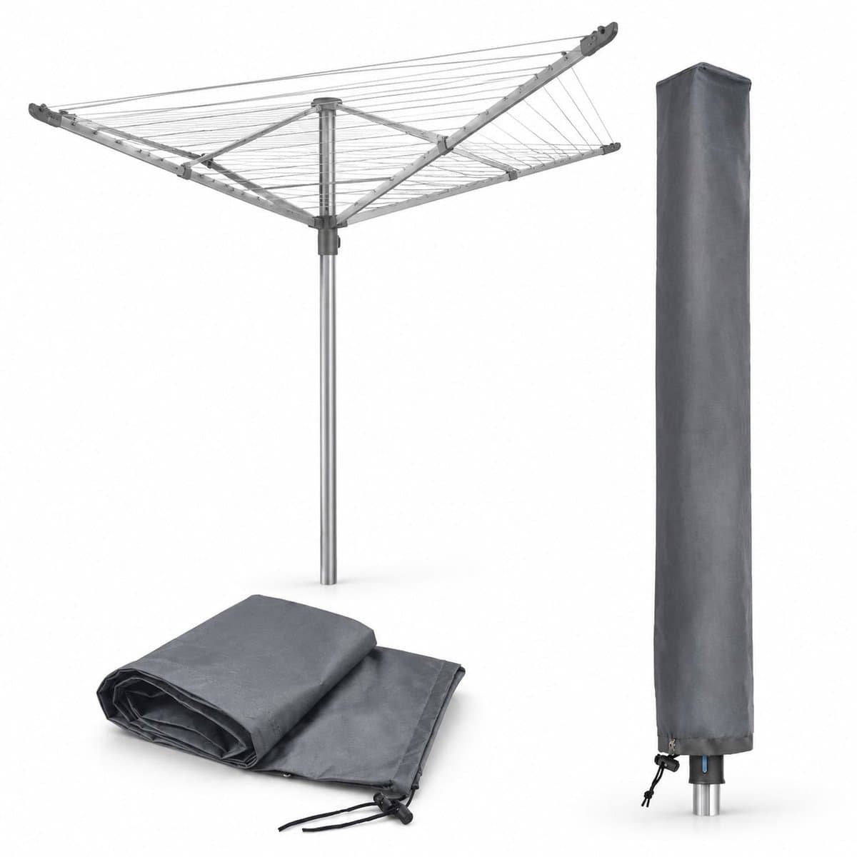 VHV - Wasmolen beschermhoes - 600D afdekking waterdicht 180 x 18 x 18 cm - Hoes met ritssluiting voor Leifheit, Brabantia en Vileda droogmolens — afbeelding 1