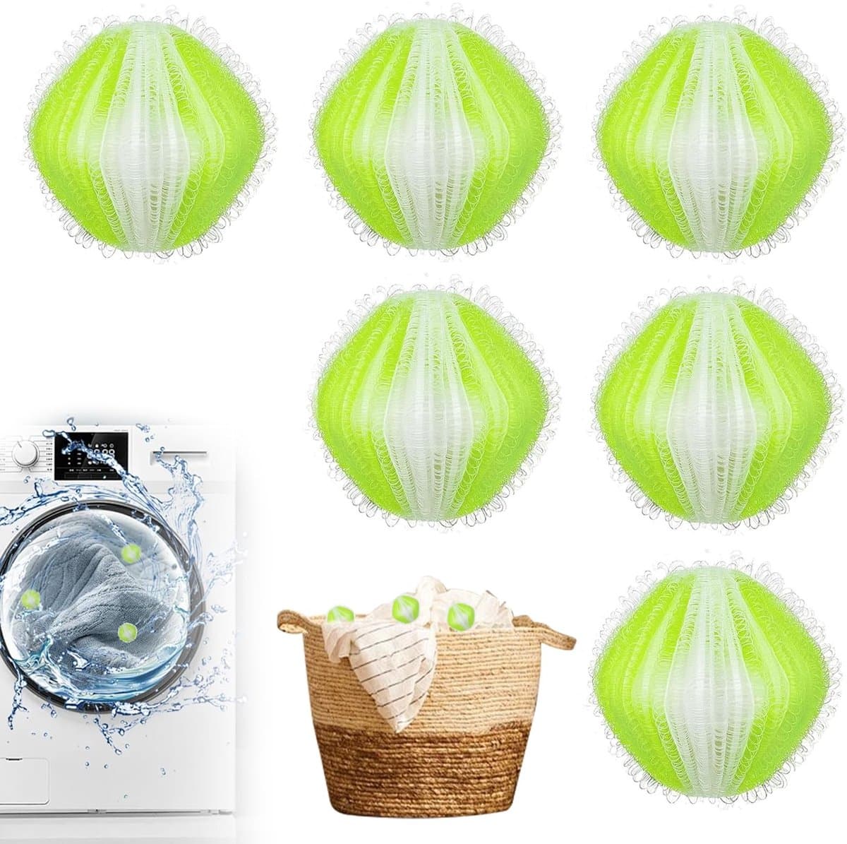 Elzusha - Haarvangers voor Wasmachine - 6 Stuks - Herbruikbaar — afbeelding 1