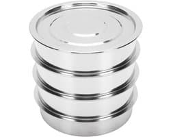 Sprouting Tray Starter, Roestvrijstalen Zaadstarter met 4 Stapelbare Lagen en Drainagegaten voor Binnentuinieren en Gebruik in de Kas (4 niveaus)