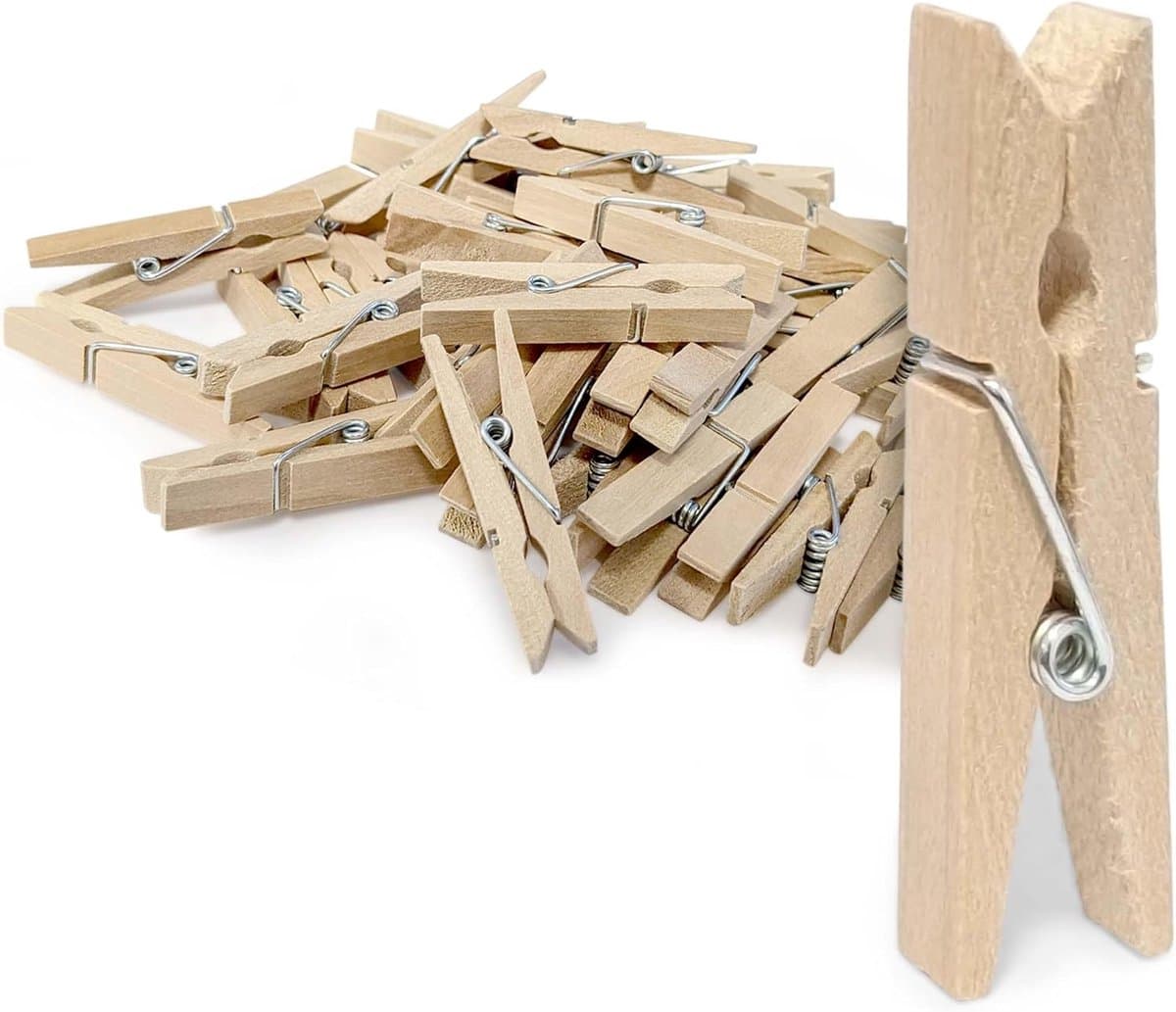 Mini Wasknijpers 4,5 cm - 40 Stuks voor Decoratie en Knutselen — afbeelding 1