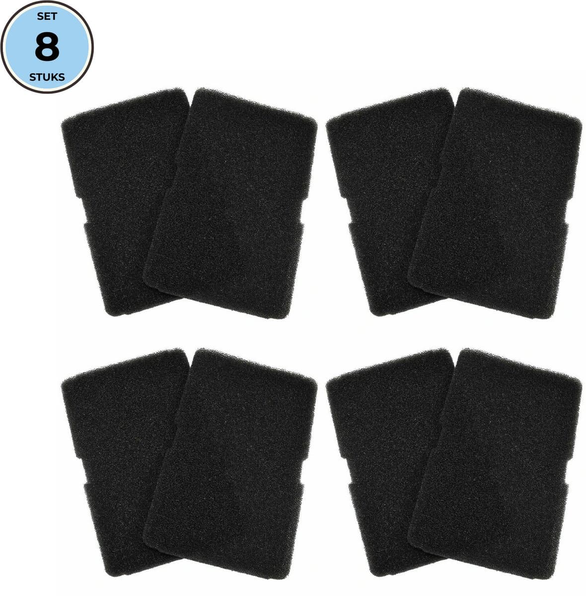 Bramokava 8x Filter geschikt voor Beko Blomberg Droger 2964840100 - 235 x 150 mm - Spons Foam Schuimfilter — afbeelding 1