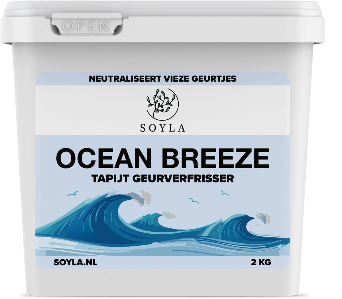 Tapijtverfrisser - Ocean Breeze - 2 KG - Neutraliseert vieze geurtjes - Langdurige geurbeleving - Veilig in gebruik - Natuurlijk product - Textiel verfrisser — afbeelding 1