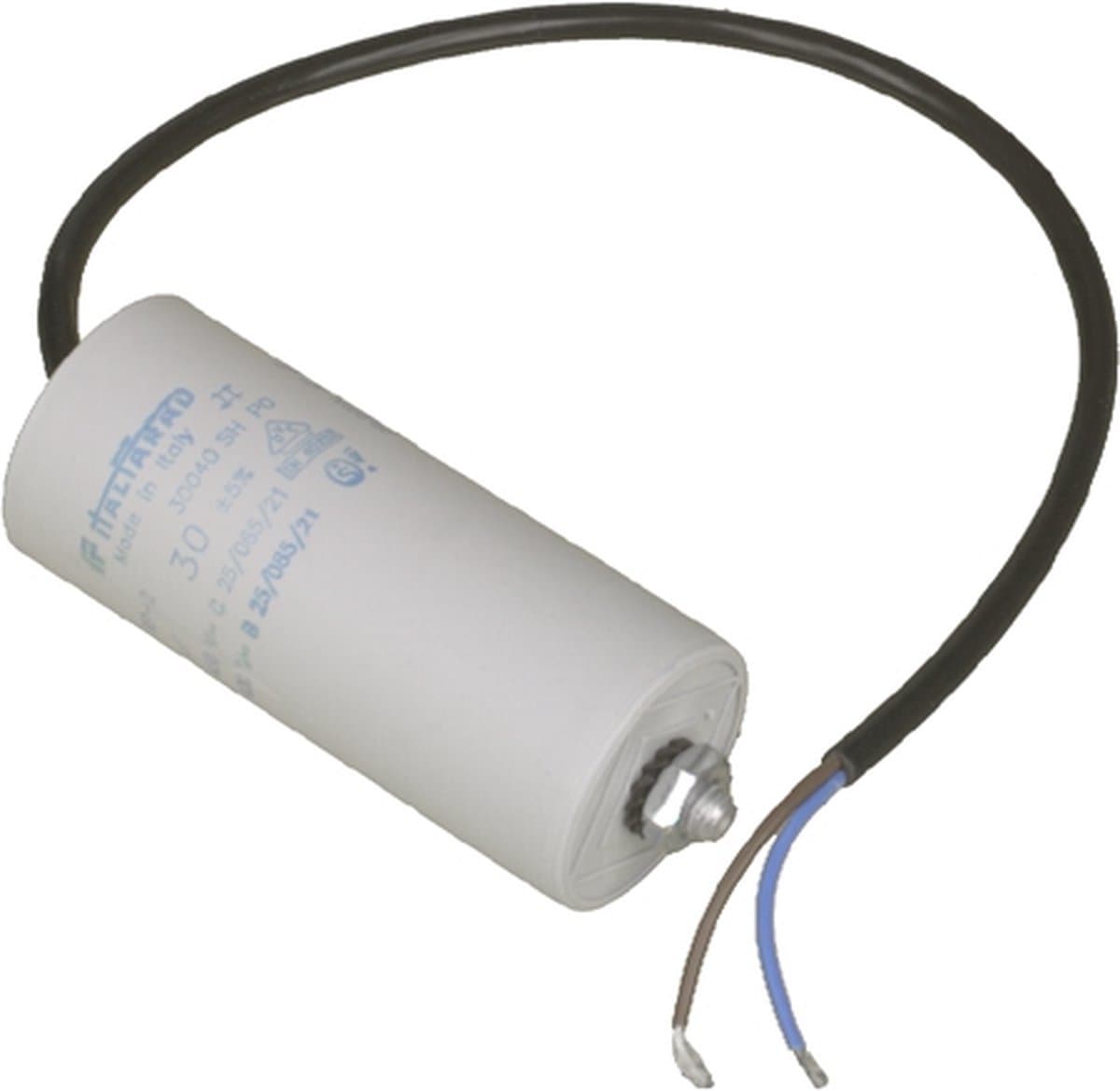 UNIVERSEEL - CONDENSATOR ELECTROL.MET DRAAD 30µF - 450 V - — afbeelding 1
