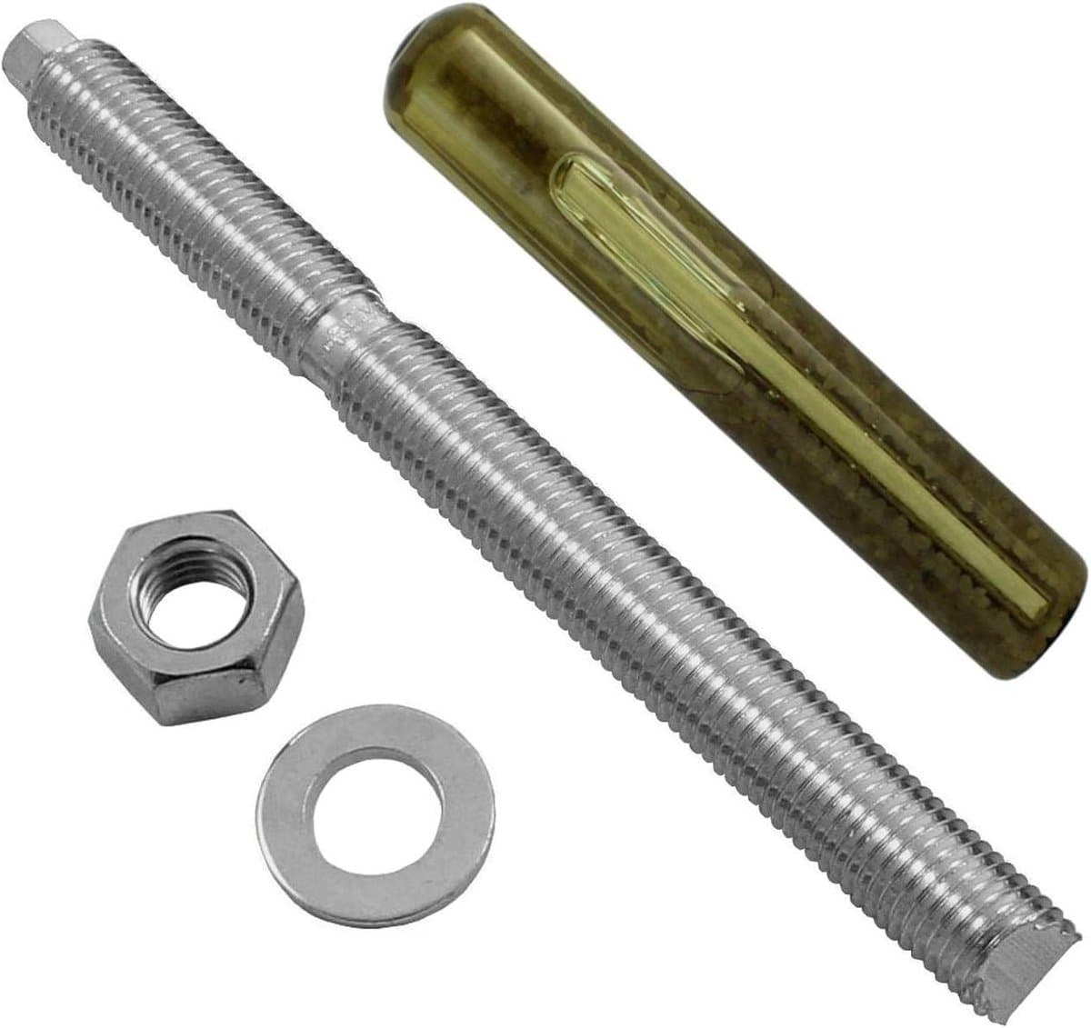 Ankerstang M16 - Metaalanker Boutanker - Bevestigen van Constructies - Roestvrij Staal A4 - M16 x 190mm - Zilverkleurig — afbeelding 1