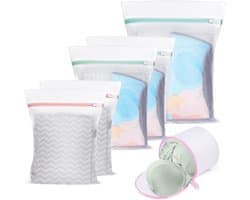 Vijf Herbruikbare Waszakken voor Kleding, Ondergoed en Bh's - Ideaal voor de Wasmachine en Bescherming van Delicate Stoffen