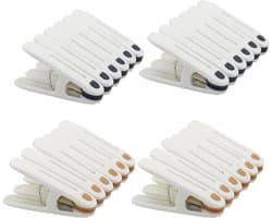 24 Stuks Kledingknijpers, Winddichte Wasknijpers, Antislip Siliconen Handdoekclips voor T-Shirts, Sokken en Handdoeken