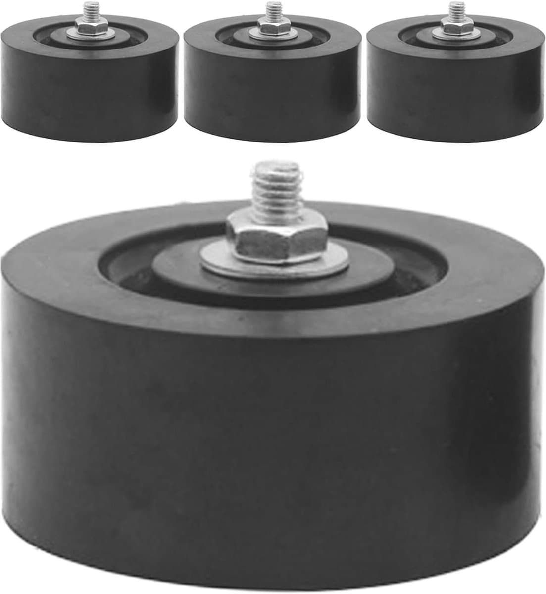 Rubberen Anti-Vibratie Pads - Isolator Demper - Airco Geluid Dempen - Krachtige Schokabsorptie - 80 mm - Zwart — afbeelding 1