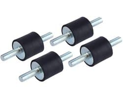 4 Stuks Rubber Trillingsdempers M6 Isolatie Montage Beugels met Schroeven