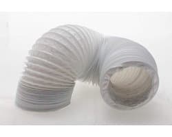 Afvoerslang PVC - Flexibele slang - Ventilatie en afvoer - Hoge temperatuurbestendigheid - 4 meter 125mm - Wit