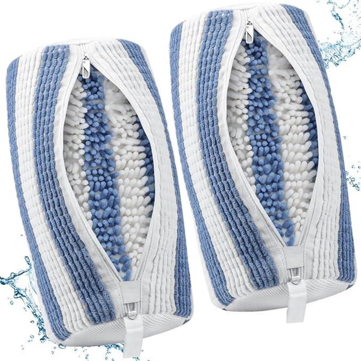 GELLDG 2 Stuks Waszakken - Schoenenwaszak met Rits - 39x19cm - Luie Mensen Hulpje, Vervormingsbestendig en Met Sluiting - Geschikt voor Sneakers en Sport Schoenen in de Wasmachine - Stoffen Wassen Zakken Set — afbeelding 1