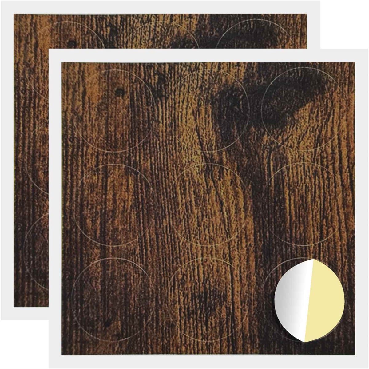 vidaXL - Zelfklevende - schroefcover - 2 - pcs - Rook - Eiken - Ø - 20 - x - 0,5 - mm — afbeelding 1