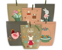12 Paaszakjes om te Knutselen en te Vullen met Houten Klemmen