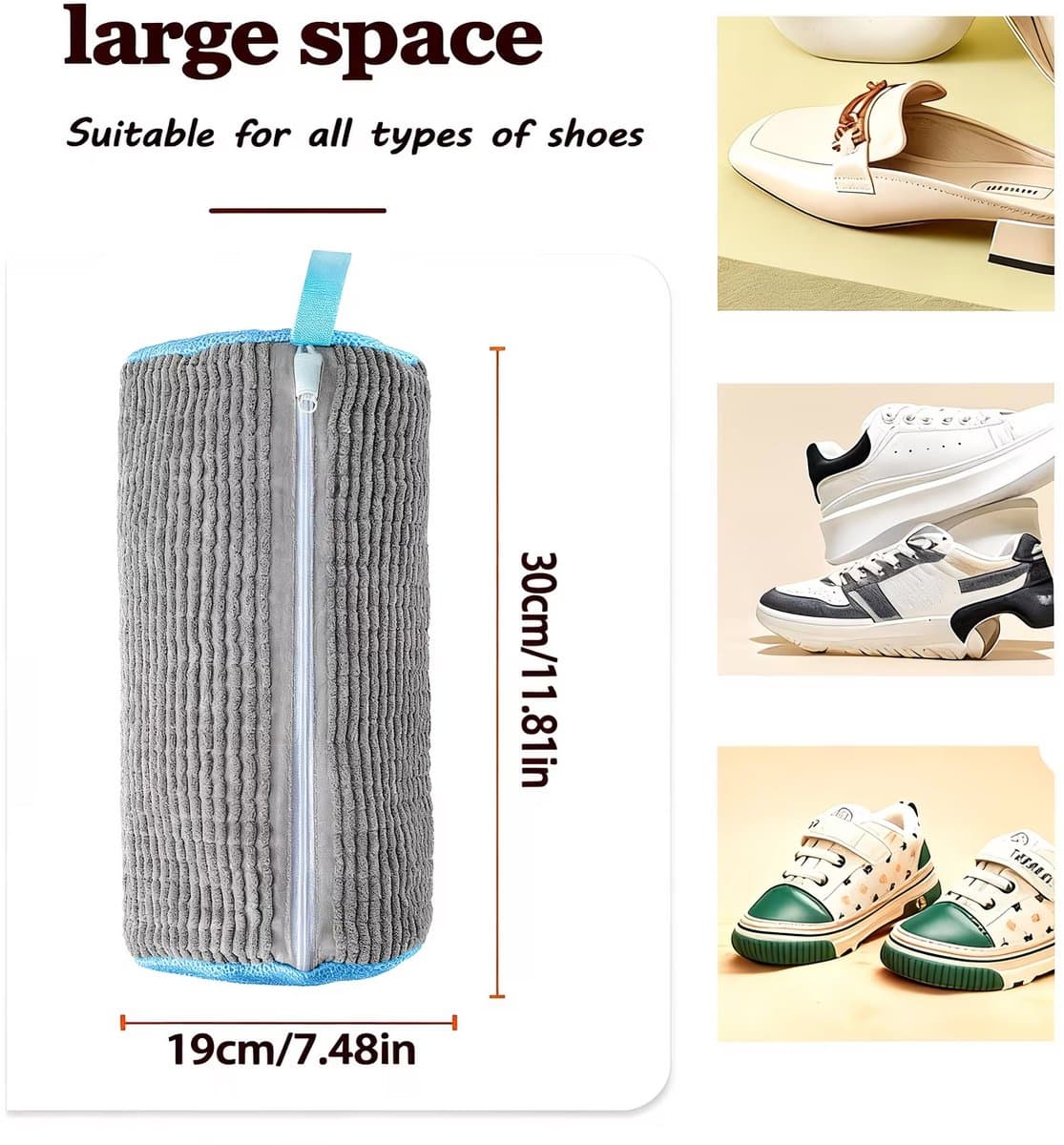 6-delige Schoenen waszak Set, Geschikt voor Alle Schoentypes - -Vervorming, Wasmachinebestendig, Droogvriendelijk, Zachte Pluche Voering voor Schoenbescherming. — afbeelding 1