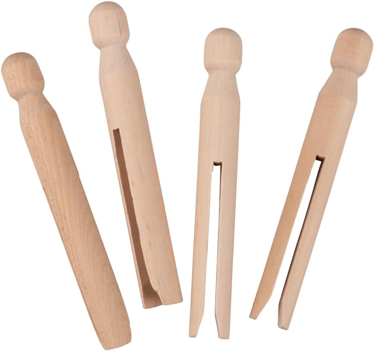 Wasknijpers met Ronde Kop - 11 cm - Zak van 50 Stuks - FSC 100% — afbeelding 1
