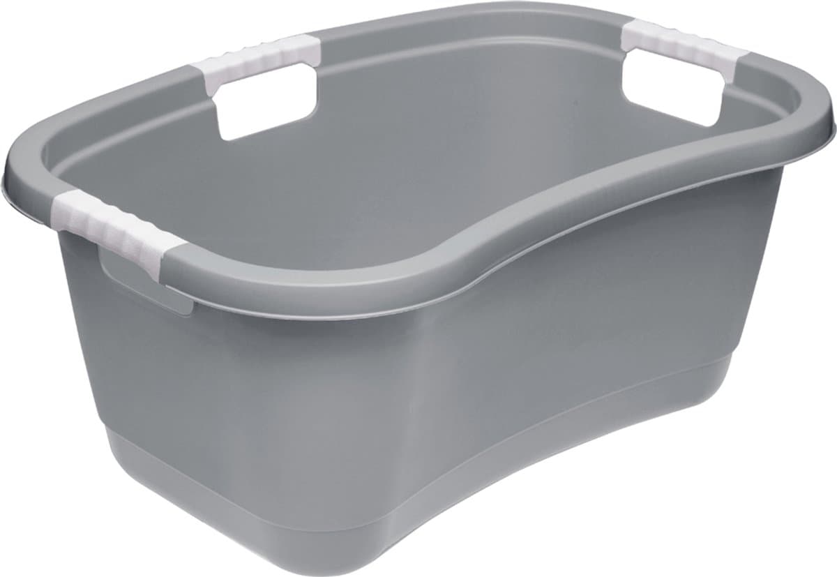 keeper Ergonomische wastobbe, antislip zachte handgrepen, 50 l, Janne, Nordic Grey — afbeelding 1
