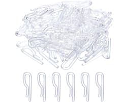 Allecto plus - Duurzame kunststof krokodillenclips 300 stuks, 3,5 cm, transparant - Ideaal voor stropdassen, broeken en sokken