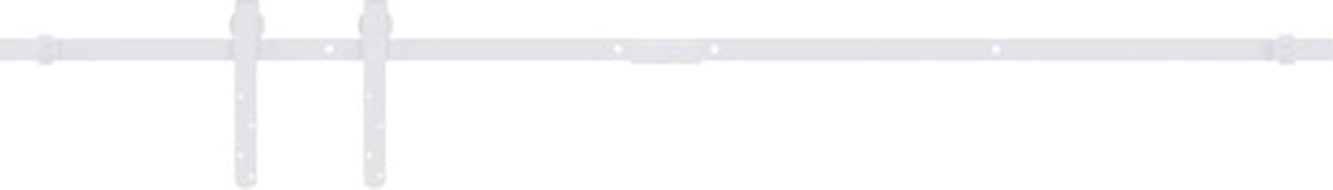 vidaXL - Ophangset - voor - minischuifdeur - 152 - cm - koolstofstaal - wit — afbeelding 1