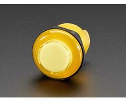 Arcade Button with LED - 30mm Translucent Yellow Adafruit 3488