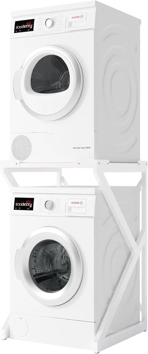 Opbergkast Wasmachine Droger - Stapelrek Huishoudelijk - Ruimte Besparen - Stabiele Metalen Structuur - 67.5 x 60.5 x 100 cm — afbeelding 1