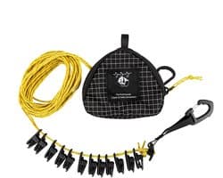 Draagbare Kledinglijn - Waslijn Reis - Outdoor Drogen - Winddicht Met Clips - Tot 7 Meter - Zwart
