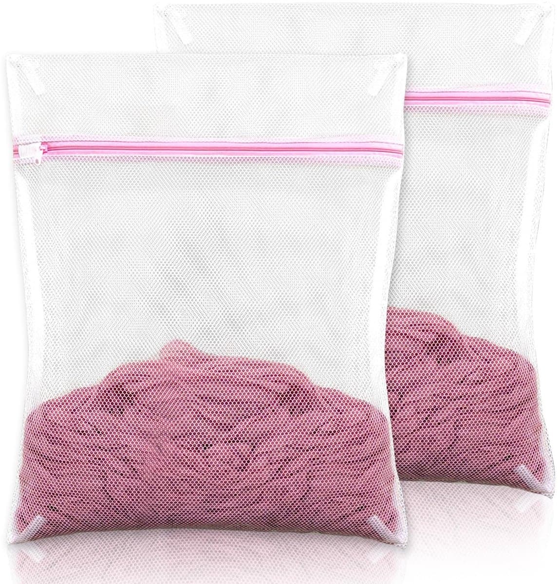 Dailygoods- Waszak Set van 2 - 30 x 40 cm - Delicate Waszak - Waszakken met Ritssluiting - Reiswaszak - Duurzaam Mesh Ontwerp - Wasnet — afbeelding 1