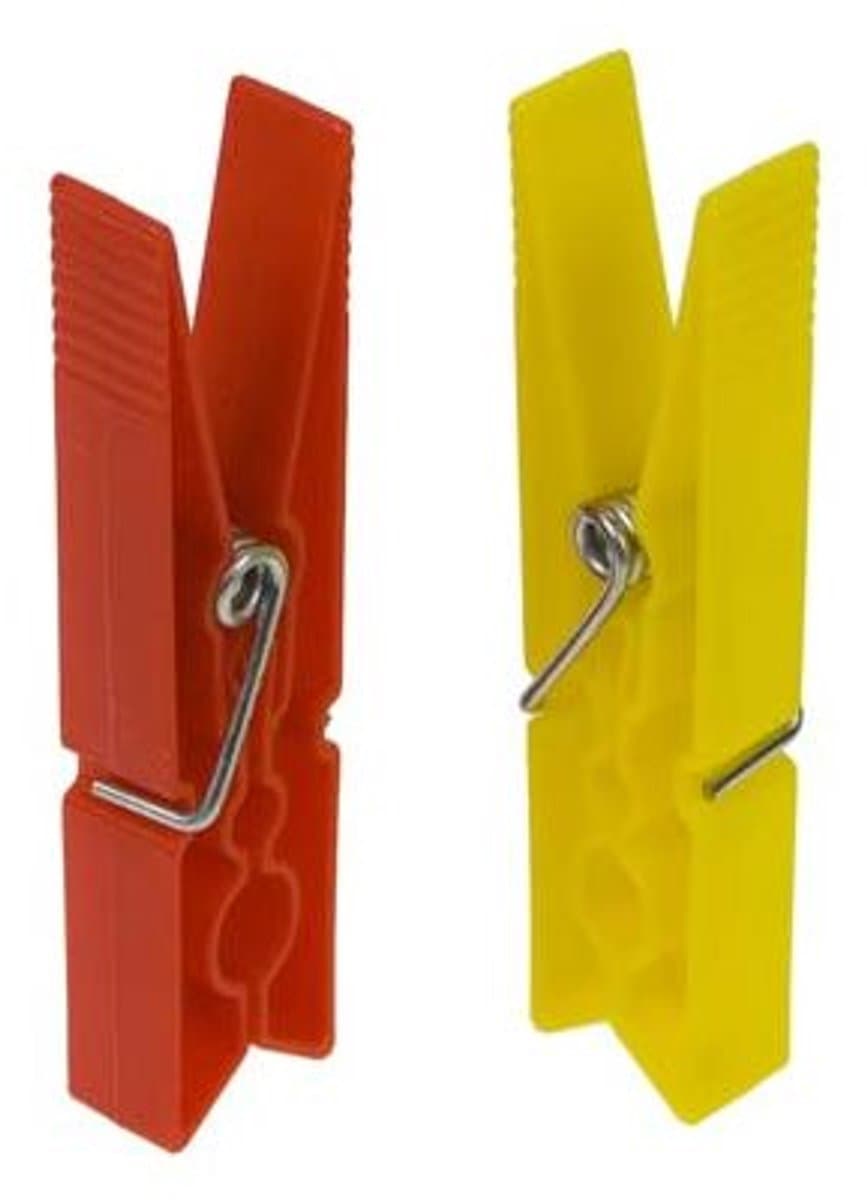 Wasknijpers Kunststof 20 Stuks - Wasknijpers Plastic in 2 Kleuren - Stevige Wasspelden voor Waslijn — afbeelding 1