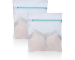 SnelShoppen - 2x OTraki Mesh Waszakken met Rits 30x40 cm voor Delicaat Wasgoed, Herbruikbare Ondergoed, Sokken, BH, Lingerie, Ideaal voor Wassen en Be