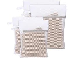 Netwaszakken voor Lingerie - Set van 4 Stuks, Ademend Mesh met Ophanglus voor Veilig Wassen