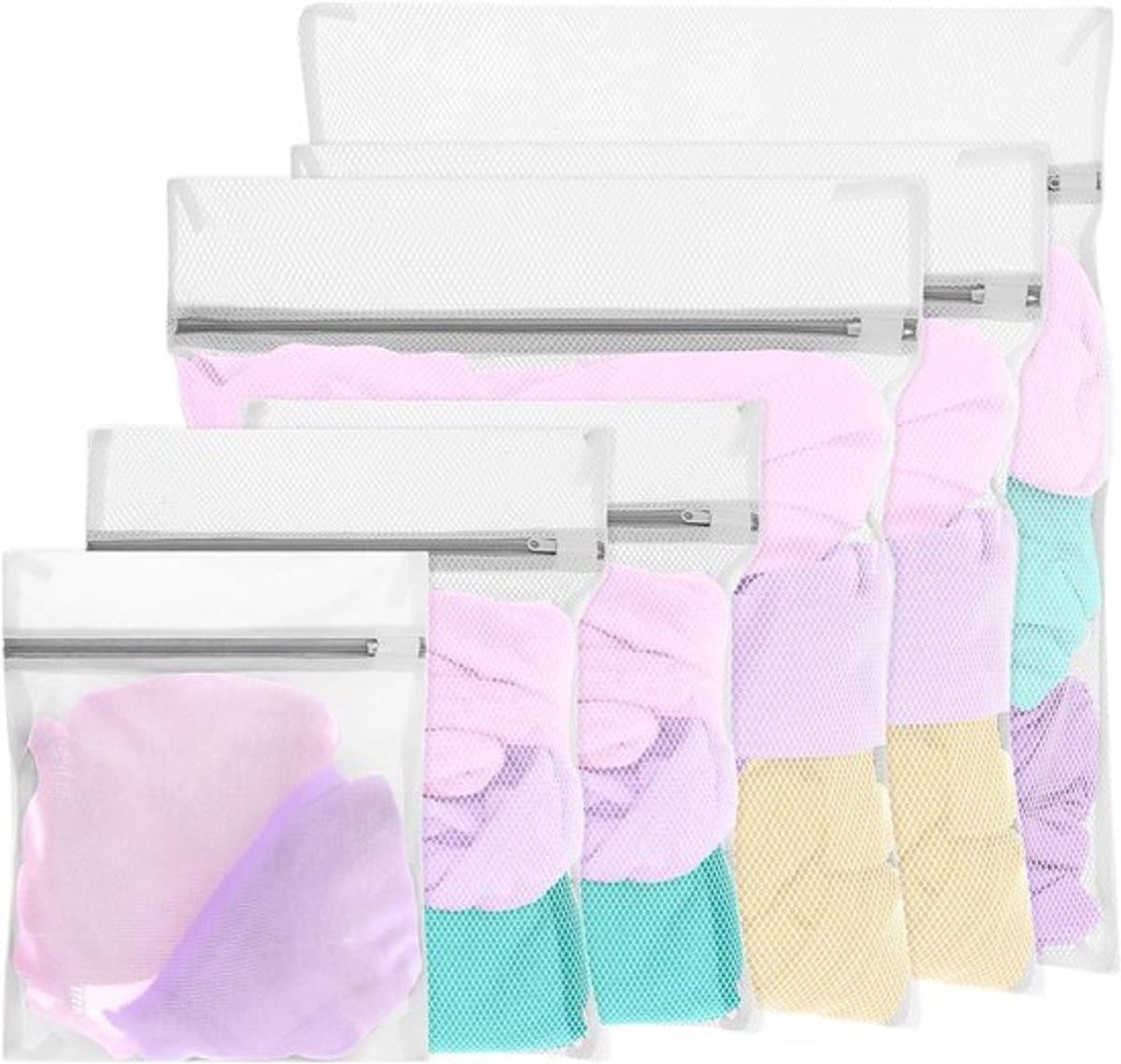 6-delige Mesh Waszakken met Rits, Duurzaam en Herbruikbaar Net voor Wasmachine, Ideaal voor Delicate Was zoals Truien, Jassen, Hemden, Ondergoed en Sokken (25×30cm/30×40cm) — afbeelding 1