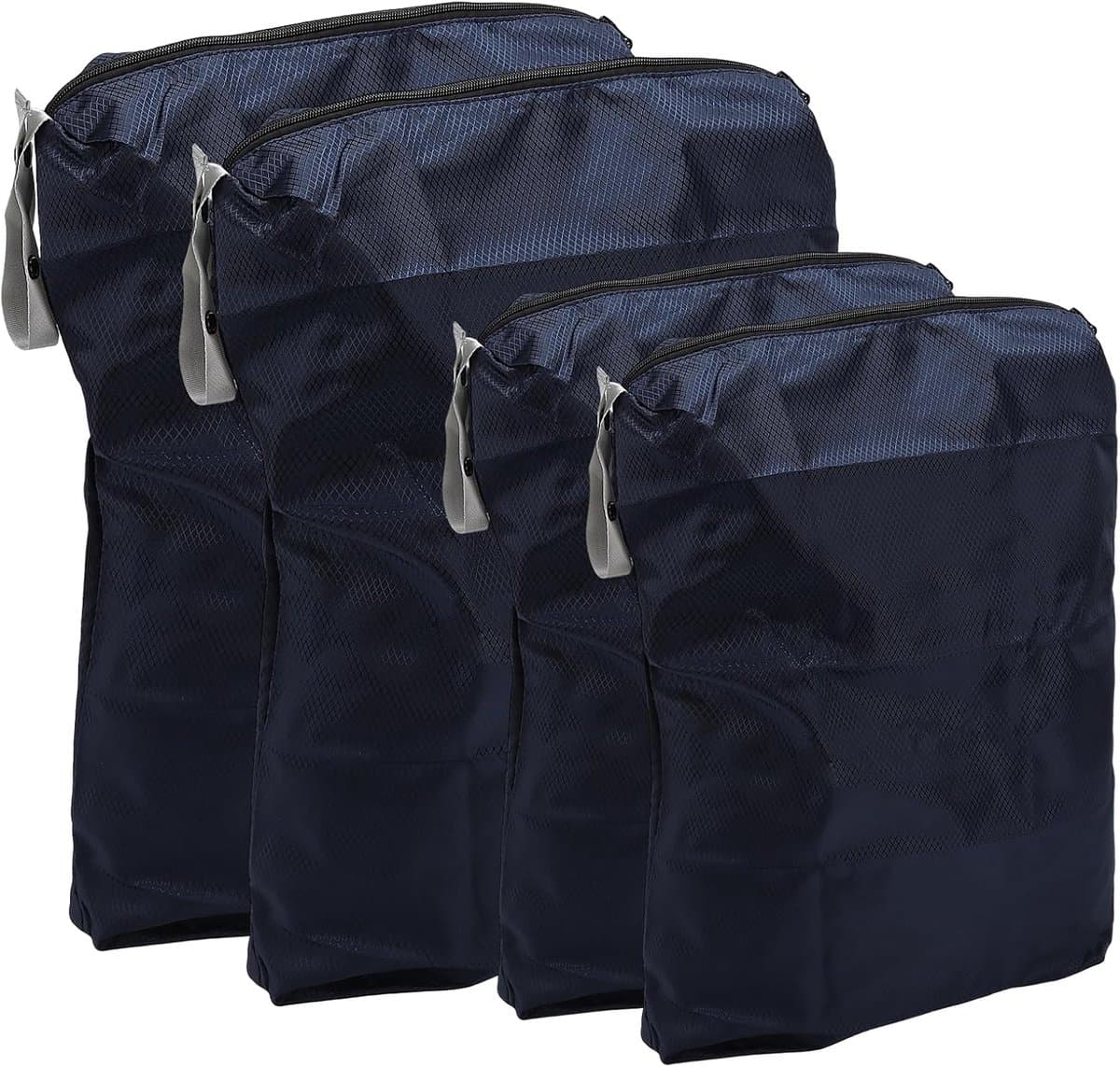 SnelShoppen - Set van 4 Waszakken, 45 x 60 cm en 60 x 90 cm, Waterdichte Waszakken voor Reizen, Camping, Vakantie, Navy Blauw, Ideaal voor Vuile Was — afbeelding 1