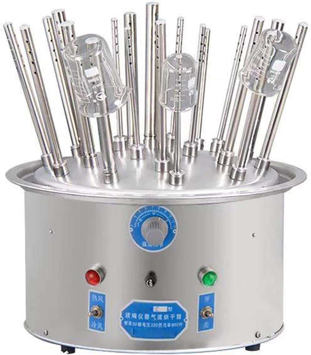Droger voor glaswerk - Laboratorium droger - Snelle droging - Temperatuurregeling - 30 buizen - Wit — afbeelding 1