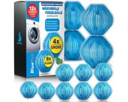 Thijox - Haarverwijderaar Ballen voor Wasmachine - 12x Herbruikbare Fluweelballen - Verwijdert Dierenharen, Muffelingen & Fluweel - Haarvanger en Droo