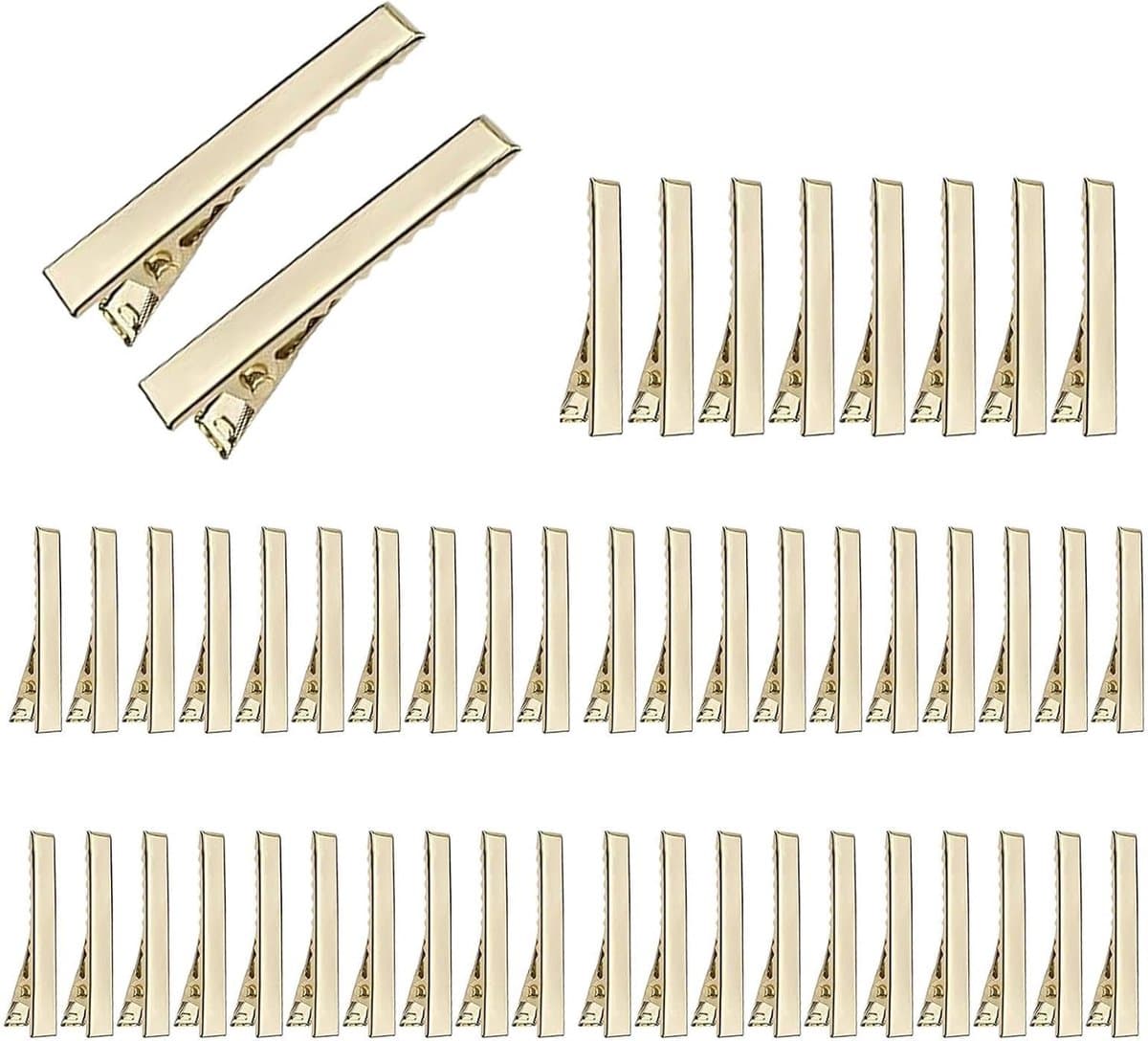 Haarstyling Klemmen - Precisie Clips - Haar Verdelen - Antislip Grip - 50 Stuks - Zwart — afbeelding 1