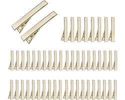 Haarstyling Klemmen - Precisie Clips - Haar Verdelen - Antislip Grip - 50 Stuks - Zwart