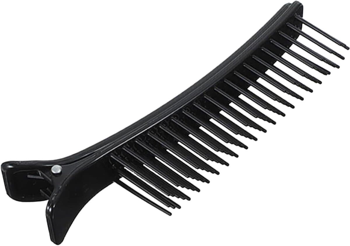 Kappersklemmen Haarspelden - Styling Clips - Efficiënte Haarstyling - Antislip Kamgreep - 14 x 5 x 5 cm - Zwart — afbeelding 1