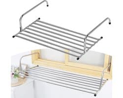 Uittrekbare Waslijn - Opvouwbare Droger - Kleding Drogen - Ruimtebesparend Ontwerp - 50-120 cm - Zilver