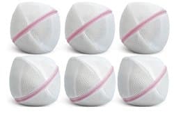 Beha waszak mesh set - 6 stuks - 7 inch met rits - voor beha en ondergoed - grijs