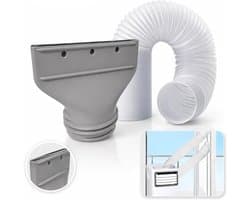 Koppelstuk Mobiele Airco Afvoerslang Met Airco slang 200Cm(Ø15Cm) - Voor Ø13-15cm Afvoerslang Airco Slang - Airco Slang Koppeling - Airconditioning Slangkoppelin - Interface Afvoerslang - Universele Afvoerslangadapter Voor Ventilatie En Koelsystemen