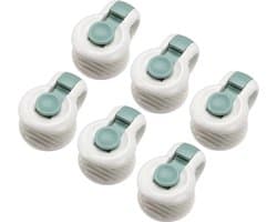 Stevige Dekbed clips - Dekbedclips - Dekbed Knijpers - Clip Dekbedovertrek - 6 stuks - Wit / Groen — afbeelding 1