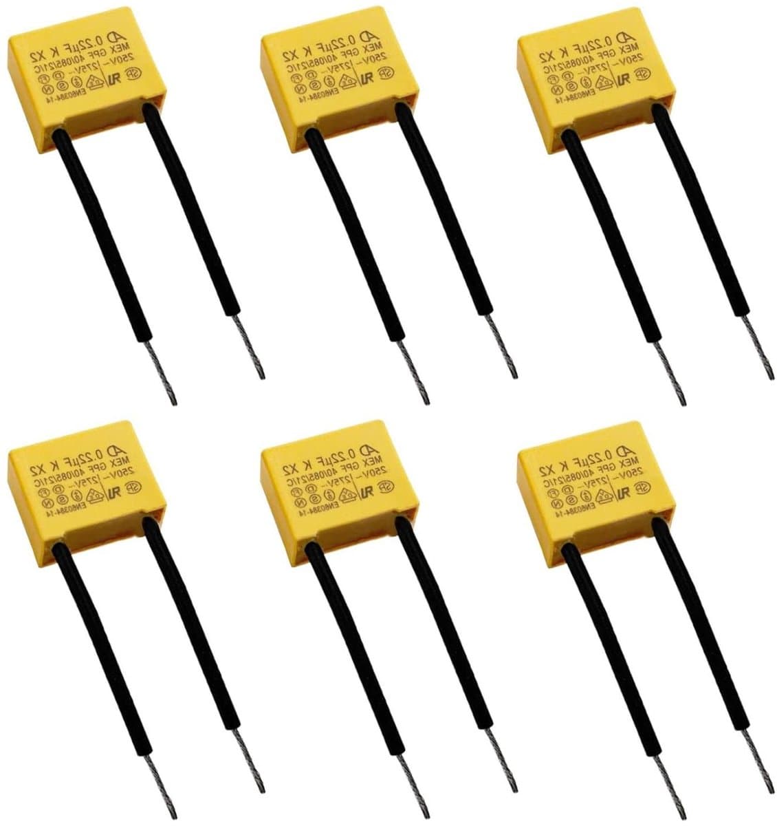 VVGoods - Condensator Polypropyleen Anti-Interferentie 0,22µF 275V X2 - 2 Draad - Gemetalliseerde Film Condensatoren - Elektronica Componenten — afbeelding 1