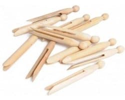 Houten ronde wasknijpers 16 st — afbeelding 1