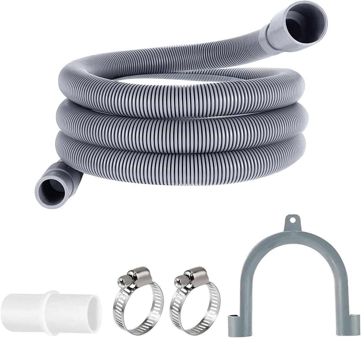 Universele Afvoerslangenset voor Wasmachines en Vaatwassers, 1 Meter, Compleet met Accessoires — afbeelding 1