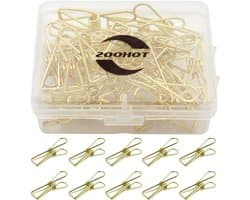 Set van 25 kleine metalen clips - multifunctionele waslijn clips