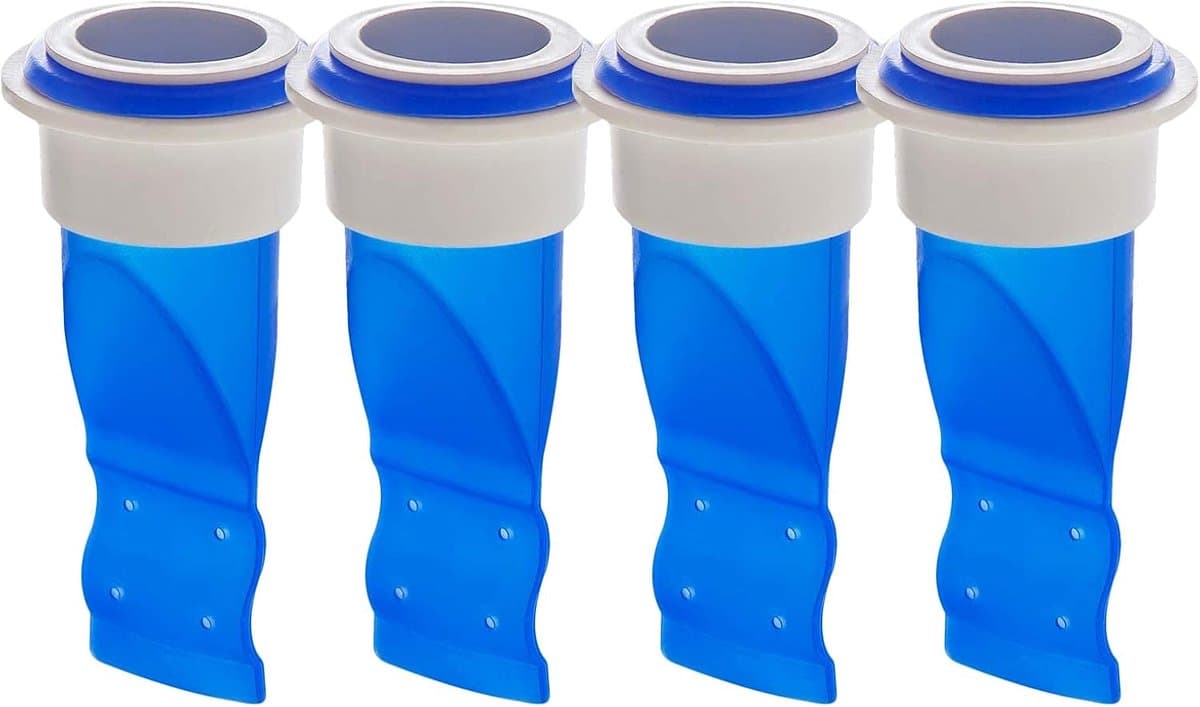 Rfdichtring - 4 stuks - Rioolafdichtingen - Vloerafvoer - Siliconen - Toepasbare buisbinnendiameter 40-50 mm - Afvoerbuis afdichting - Afvoerplug wasmachine - Voor thuis, keuken en badkamer - Blauw — afbeelding 1
