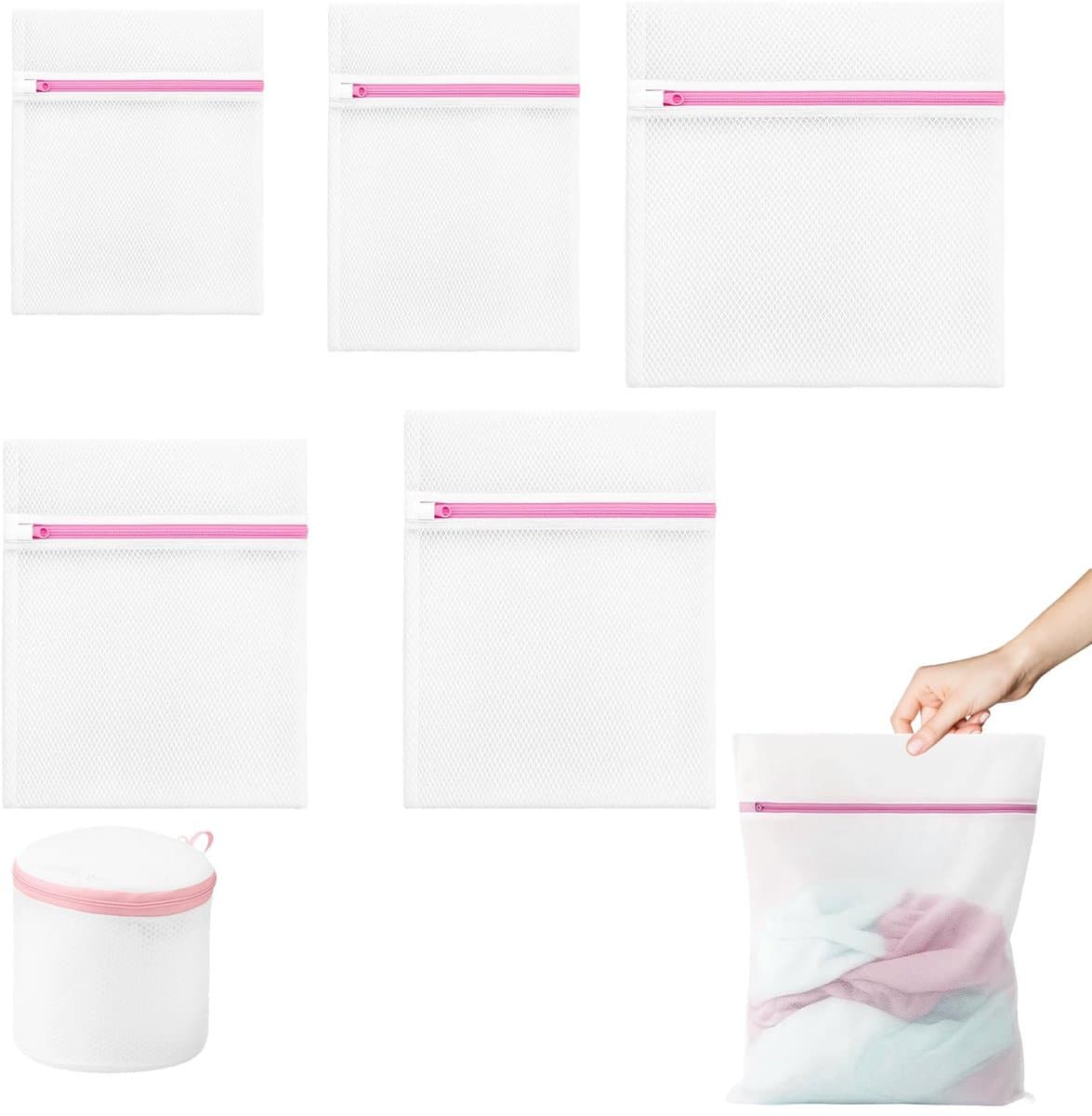 Unyqoos® Set van 6 waszakken voor bescherming van delicate kledingstukken in de wasmachine — afbeelding 1