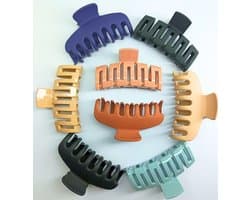 Grote Matte Haarklemmen voor Dik Haar - 8 Stuks Duurzame Haarspelden