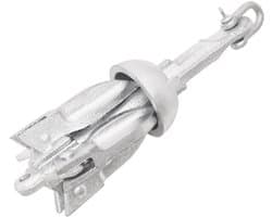 Inklapbaar 4-klauw Grijpanker Gietijzer Zilver 0,7 kg